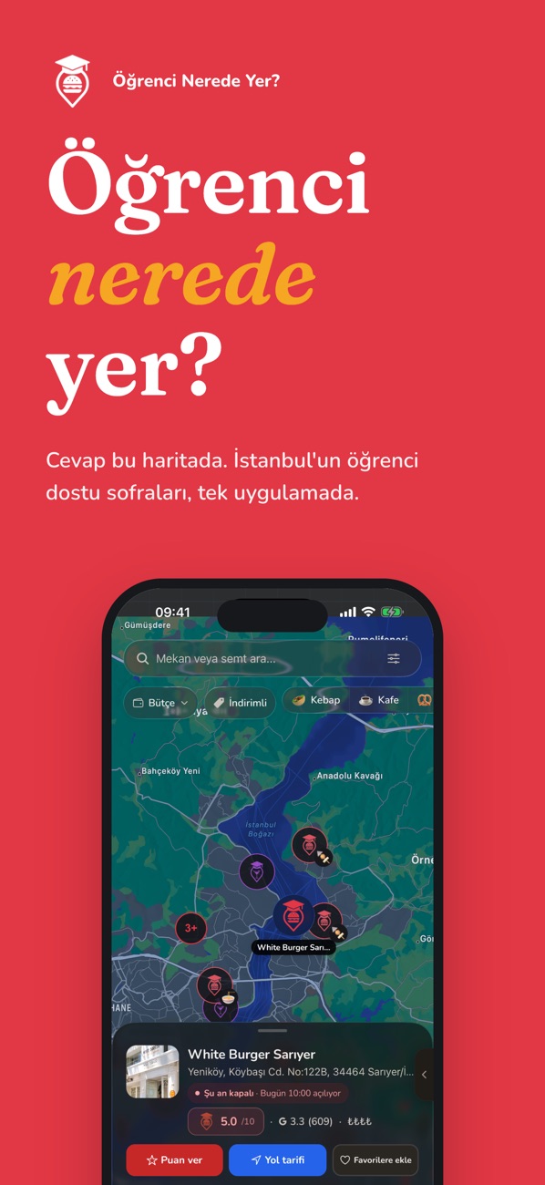 Map of student-friendly places in Istanbul